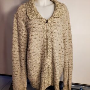 Cato Woman 18/20W Beige Knit Cardigan Sweater